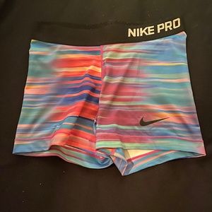 Nike Pro 3” multi-color compression shorts